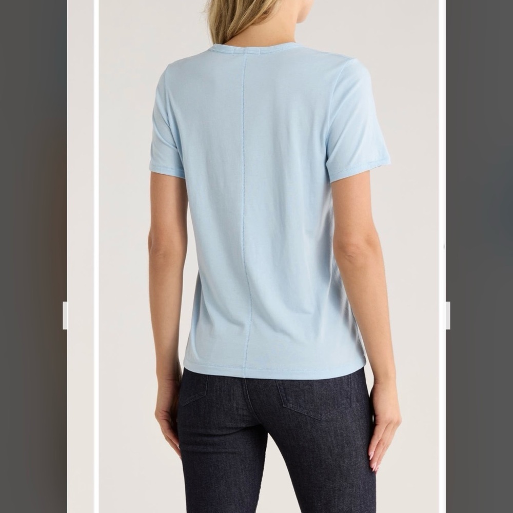rag & bone The Jersey T-Shirt in Baby Blue - Picture 2 of 5